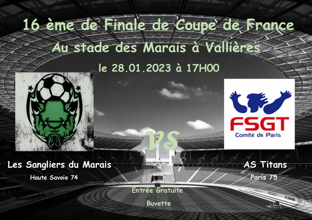 16ème de finale de coupe de france Vallières