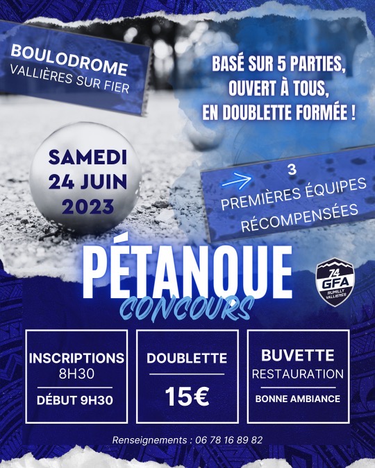 Concours pétanque GFA Rumilly