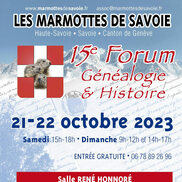15ème forum généalogie et Histoire des Marmottes de Savoie