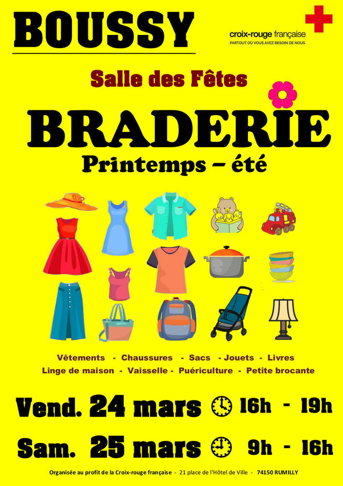 Braderie croix rouge Boussy