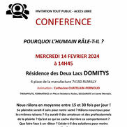 Conférence à la résidence des Deux Lacs DOMITYS de Rumilly