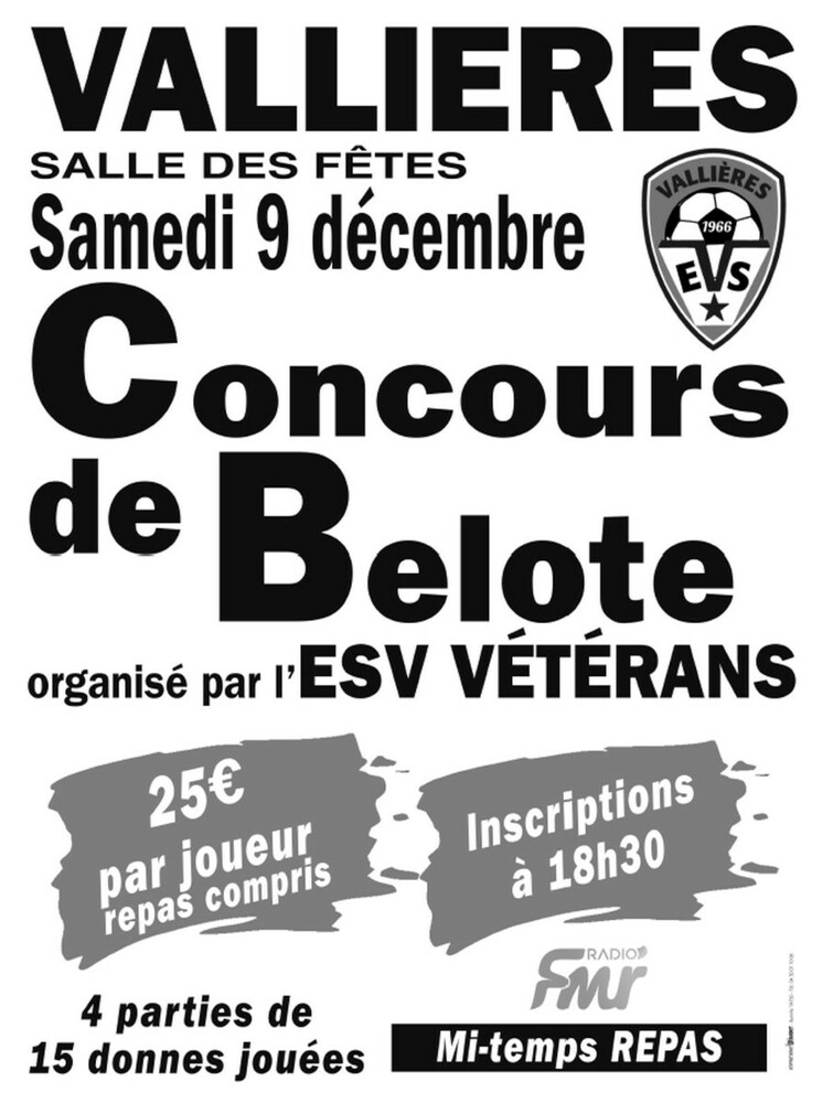 Concours belote Vallières
