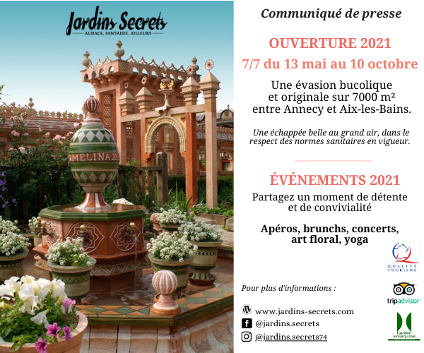 Jardin Secrets Haute Savoie 2021