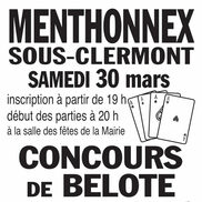 Concours de belote à Menthonnex