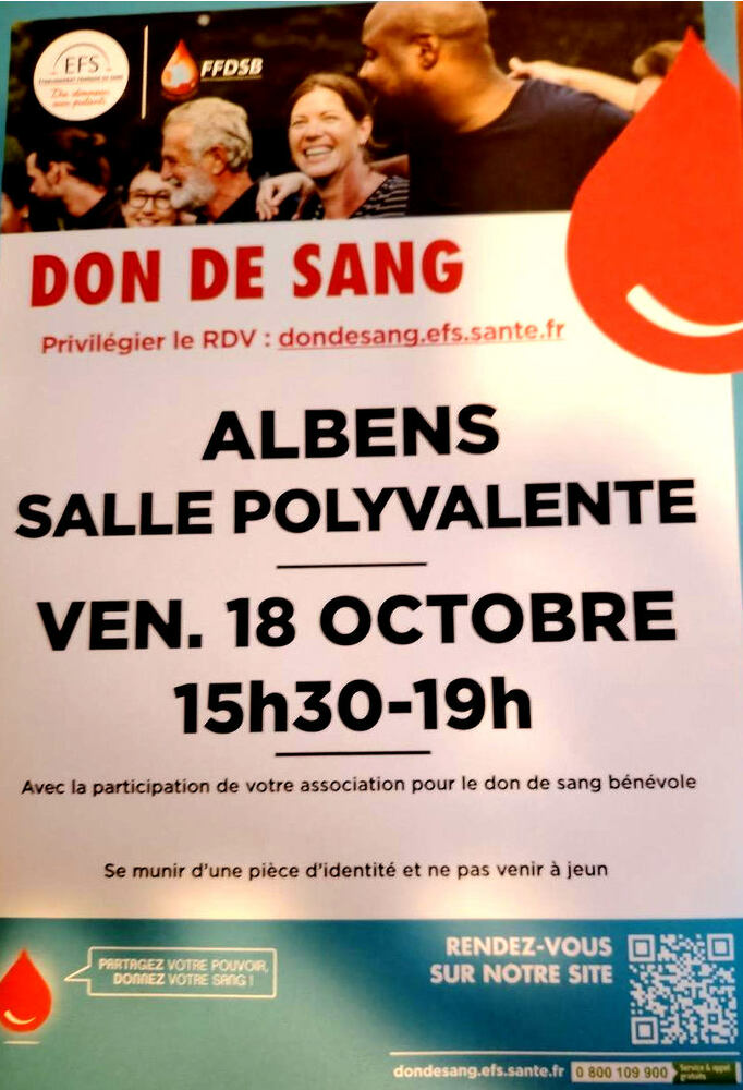 Don du sang à Albens