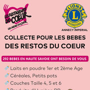 Collecte pour les bébés des Restos du Coeur à Annecy