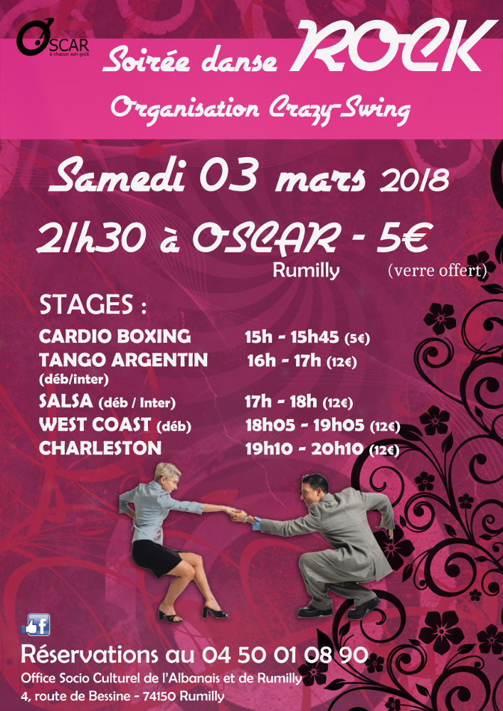 Soirée stage danse rock OSCAR Rumilly 2018