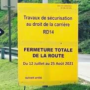 Fermeture de la route du Val de Fier