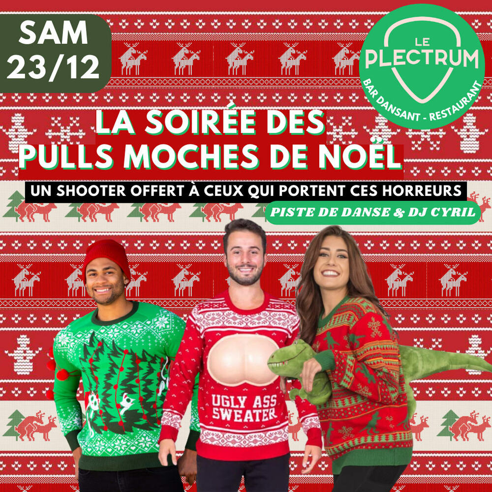 Soirée pull moches Noel Plectrum