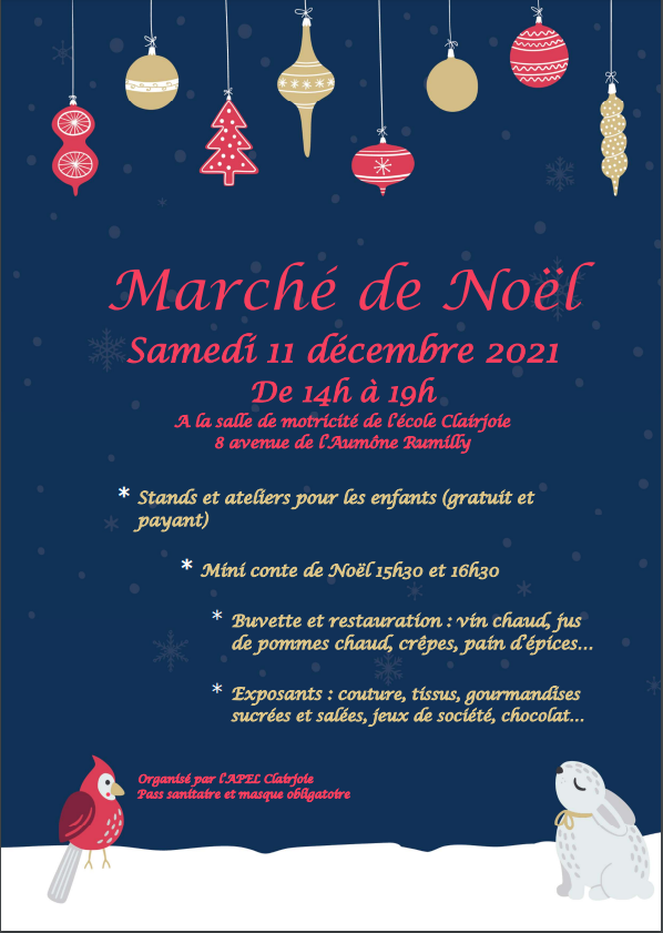 Marché noël école Clairjoie Rumilly