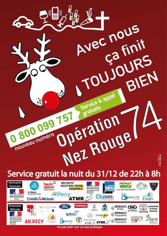 Nez rouge Haute Savoie