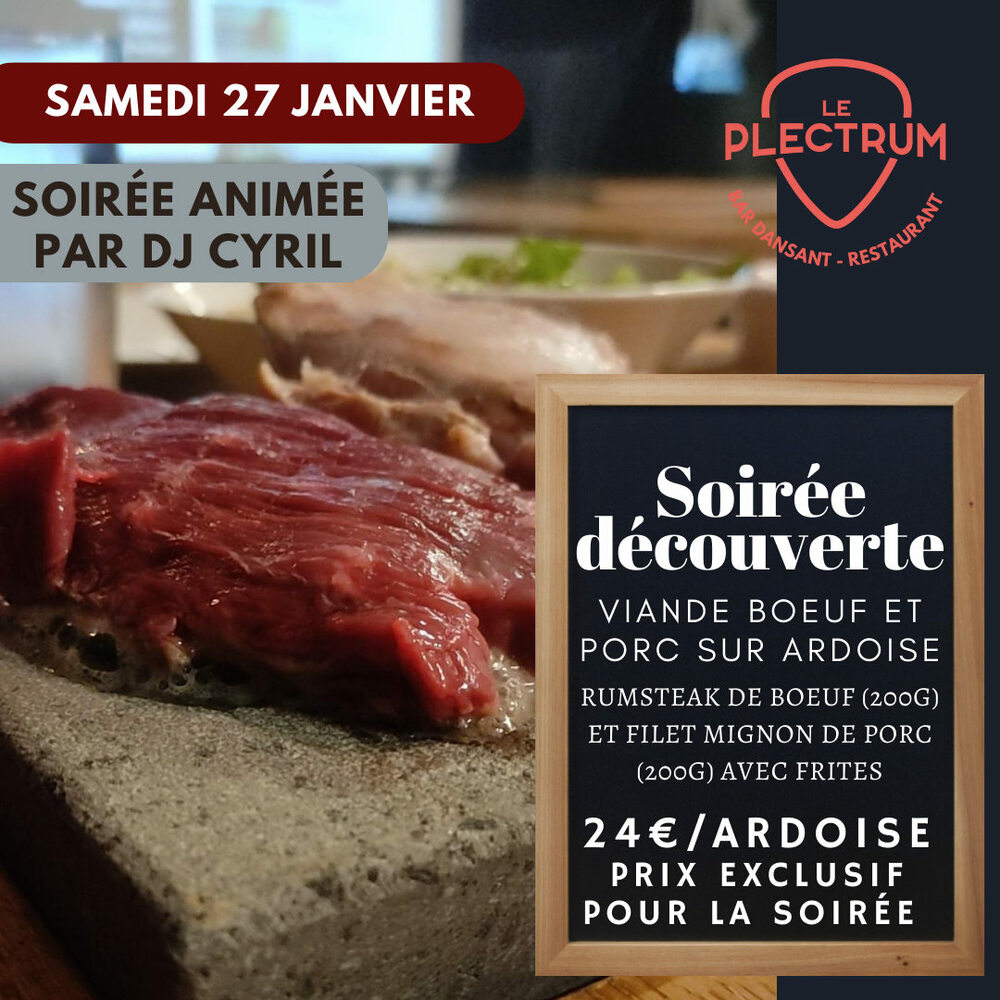 Viande sur ardoise