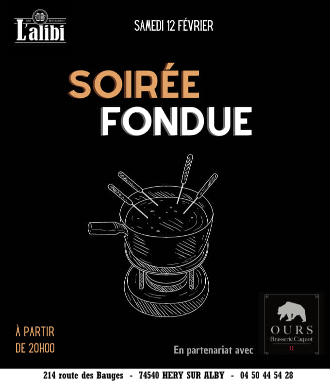 Soirée fondue l'Alibi Héry sur Alby