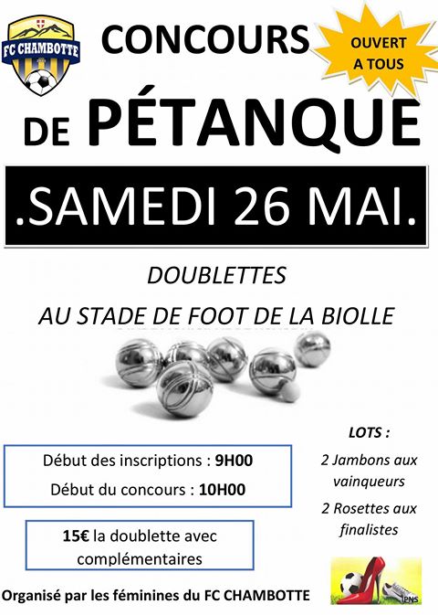 Concours pétanque la Biolle