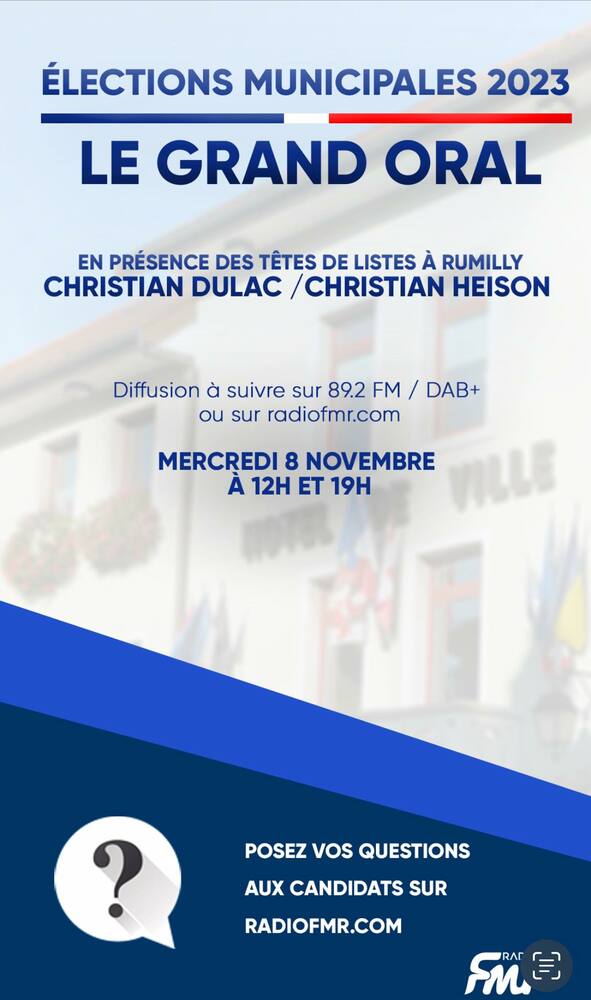 Débat élections municipales Rumilly 2023