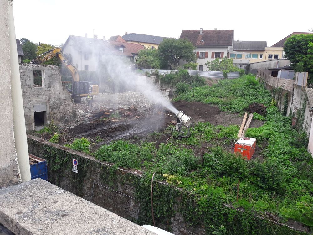 Démolition Rumilly nouveau parc
