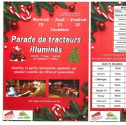 Parade de tracteurs illuminés à Frangy