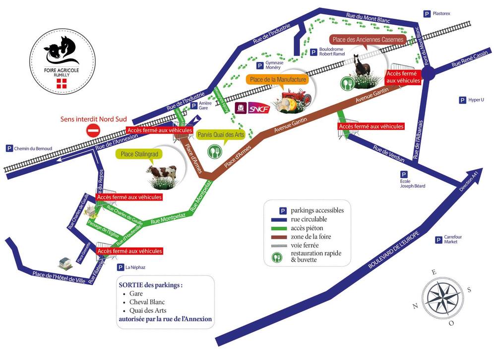 Plan circulation foire Rumilly