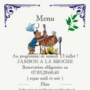 Jambon à la broche aux jardins de Lornay