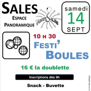 Concours de pétanque à Sales