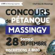 Concours de pétanque à Massingy