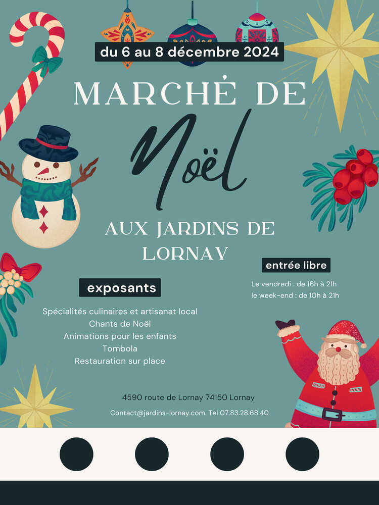 Marché Noël Jardins Lornay