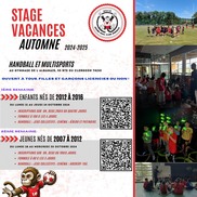 Stage avec le HBC Rumilly pendant les vacances