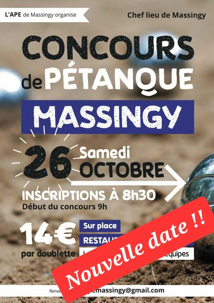 Concours pétanque Massingy