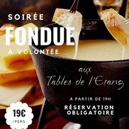 Soirée fondue aux Tables de l'Étang