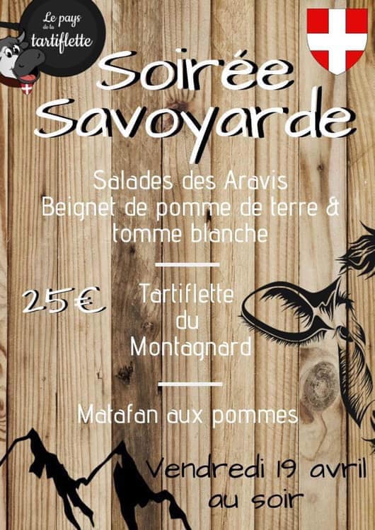Repas savoyard Tables Étang Montagny