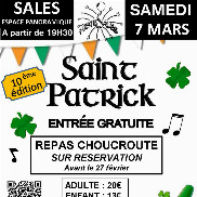 Soirée Saint Patrick à Sales