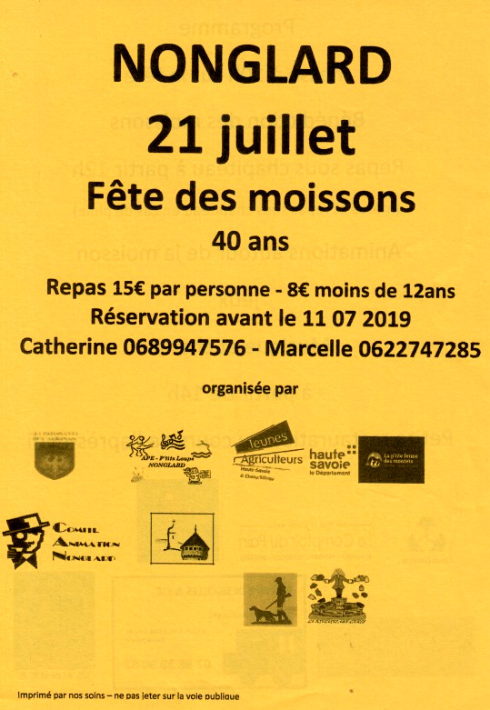 Fête des moissons Nonglard