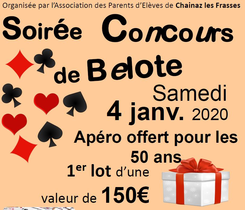 Soirée choucroute belote Chainaz