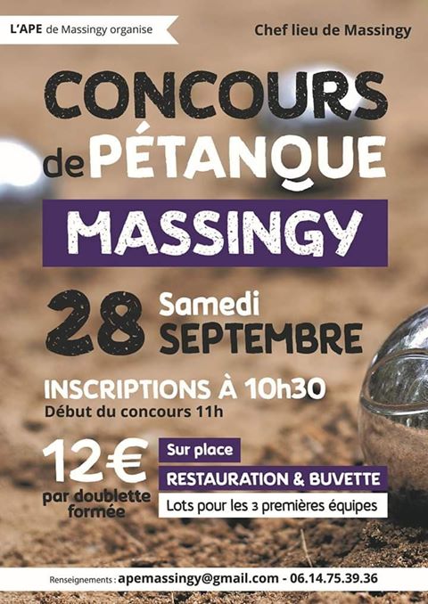 Concours pétanque Massingy