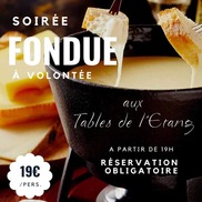 Soirée fondue aux Tables de l’étang