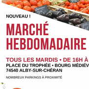 Marché alimentaire hebdomadaire à Alby-sur-Chéran