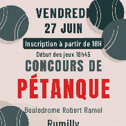 Concours de Pétanque à Rumilly – Vendredi 27 Juin