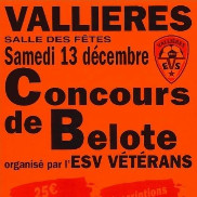 Concours de belote à Vallières