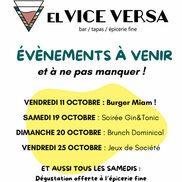 Événements à Venir chez El Vice Versa
