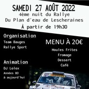 Soirée moules frites de Team Bauges Rallye Sport