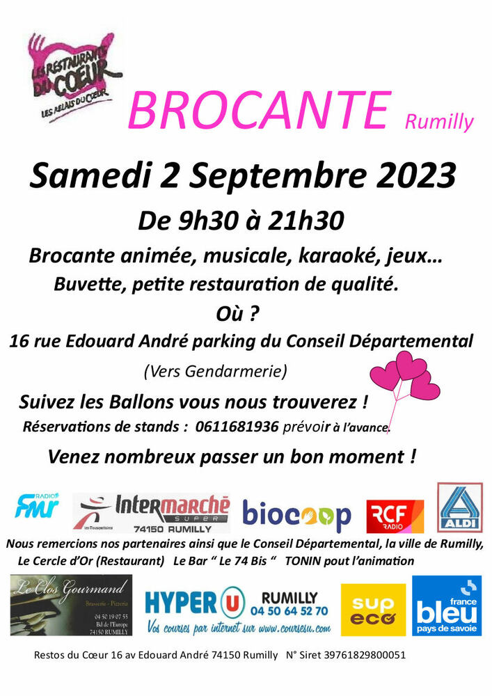 brocante resto du coeur Rumilly