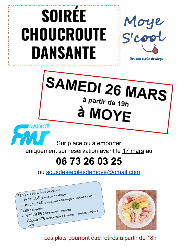 Soirée choucroute Moye