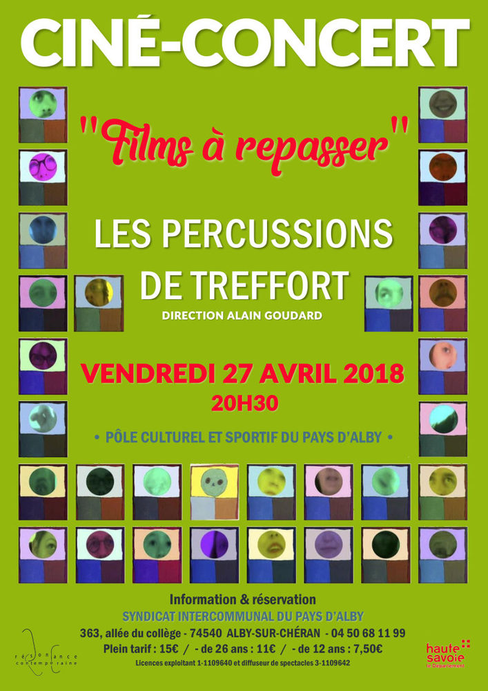 Ciné concert Alby sur Chéran Percussions de Tréffort