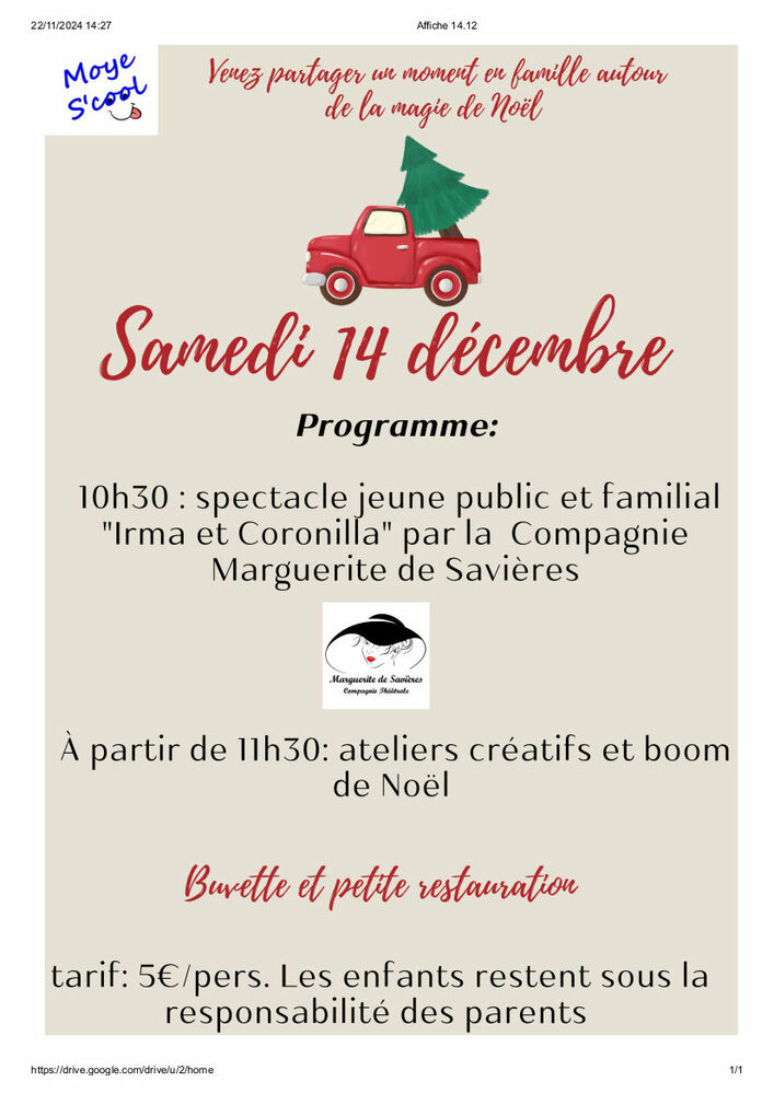 Spectacle Noel Moye