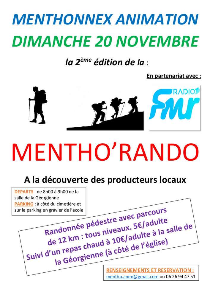 Randonnée Menthonex sous Clermont