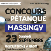 Concours de pétanque à Massingy