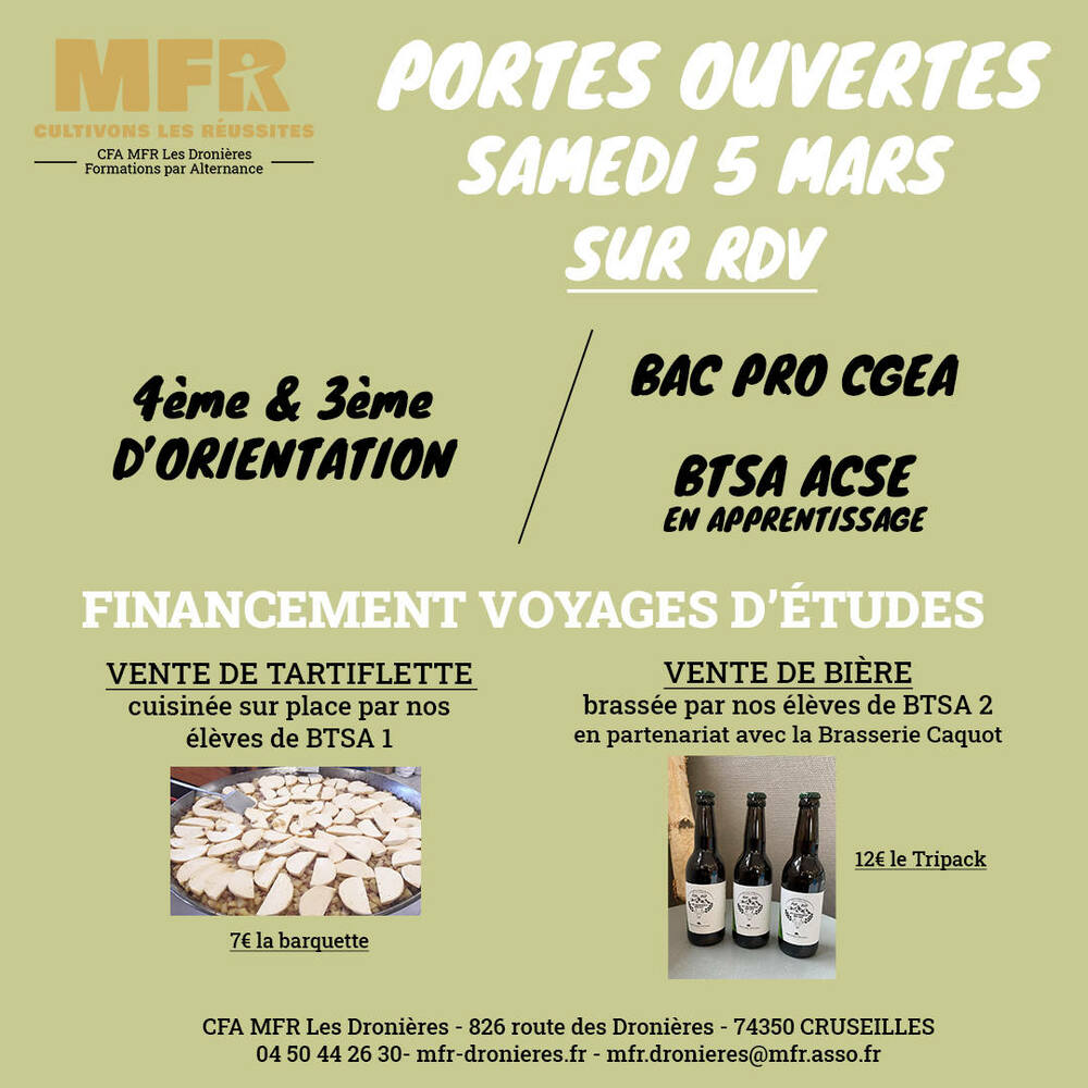 Portes ouvertes MFR Dronières