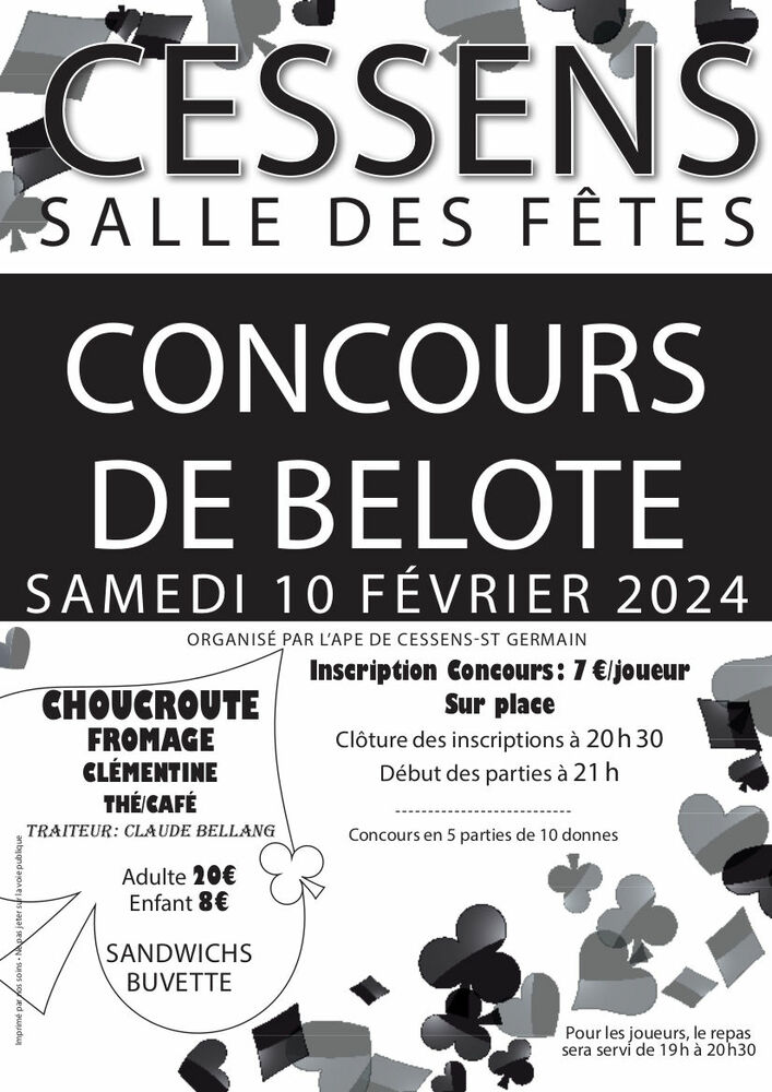 Concours belote Cessens