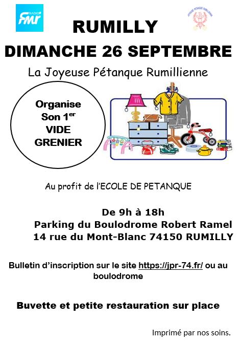 vide grenier pétanque Rumilly