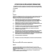 COVID-19 : Voici l’attestation de déplacement dérogatoire (MaJ)